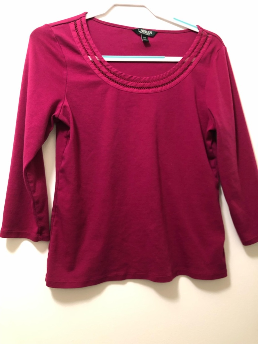 Ralph Lauren Magenta Crewneck Top
